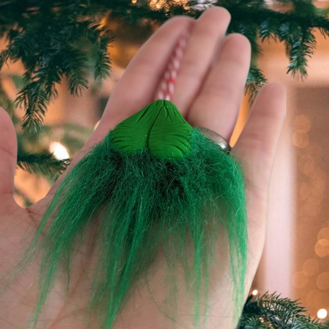 ✨Hairy Grinchy ball balls Christmas Ornament