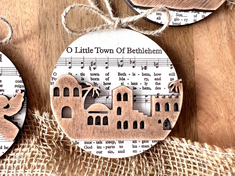 ✨Music Sheet Nativity Ornament